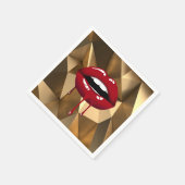 Gold Party Luxe Glam Red Drip Drivers Servet (Hoek)