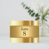 Gold Party-tabelnummers Briefkaart (Staand voorkant)