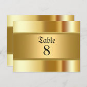 Gold Party-tabelnummers Briefkaart (Voorkant / Achterkant)