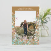 Gold Pastel Berries Carte photo de Noël (Debout devant)