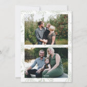 Gold Pastel Berries Carte photo de Noël (Dos)