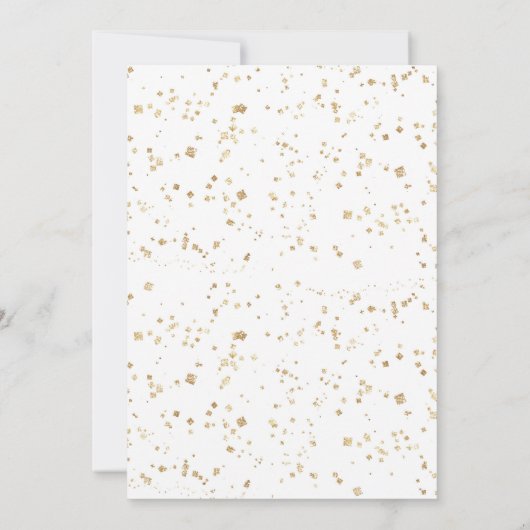 Gold Pastel Magical Unicorn Verjaardag Uitnodiging (Achterkant)