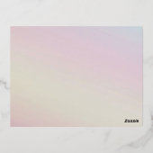 Gold Pastel Modern Unicorn Invitation Anniversaire (Verso)