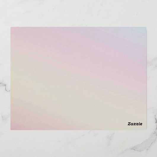 Gold Pastel Modern Unicorn Invitation Anniversaire (Verso)