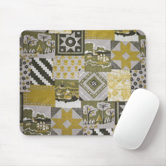 Gold Patchwork Mousepad Muismat (Met muis)