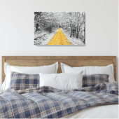 Gold Path Winter Scenery toile enveloppée (Insitu(Chambre))