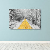 Gold Path Winter Scenery toile enveloppée (Insitu (Plancher de Bois))