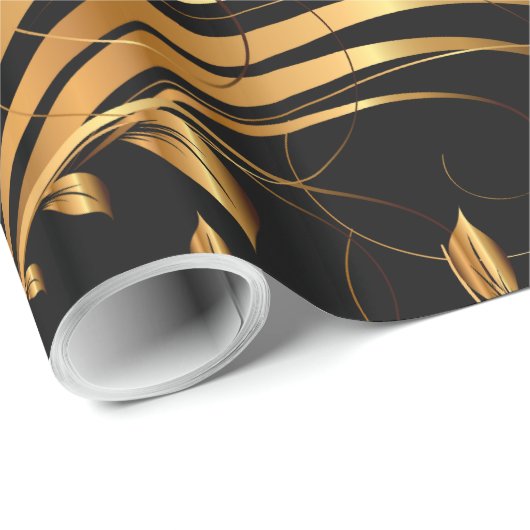 Gold Pattern 1R Wrapping Paper Cadeaupapier (Rol Hoek)