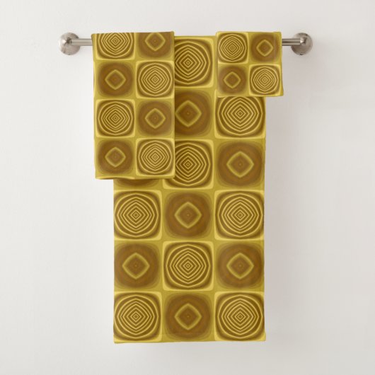 Gold Pattern Bad Handdoek (Insitu)
