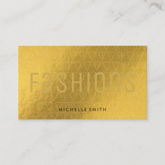 Gold Pattern | Goud Mode Visitekaartje (Voorkant)