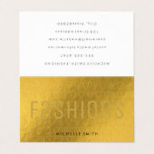 Gold Pattern | Goud Mode Visitekaartjes (Buitenkant ongevouwen)
