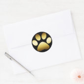 GOLD PAW PRINT RONDE STICKER (Envelop)