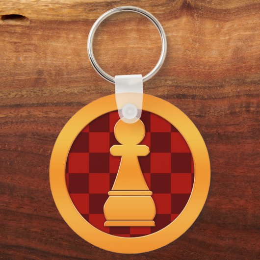 Gold Pawn Chess Sleutelhanger (Voorkant)