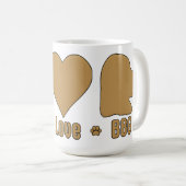 Gold Peace Love BBG Mug (Devant droit)