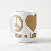 Gold Peace Love BBG Mug (Devant gauche)