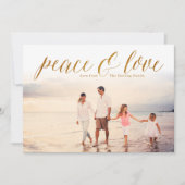 Gold Peace & Love Parties scintillant Look Carte p (Devant)