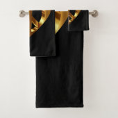 Gold Peace-teken met een gouden hart Bad Handdoek (Insitu)