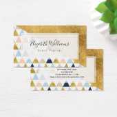 Gold Peach Blue Event Planner Cartes de visite (Bureau)