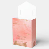 Gold Peach Melon Abstracte naam Modern Wedding Bedankdoosjes (Geopend)