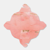 Gold Peach Melon Abstracte naam Modern Wedding Bedankdoosjes (Uitgevouwen)