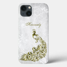 Gold Peacock - Aangepast iPhone X-hoesje