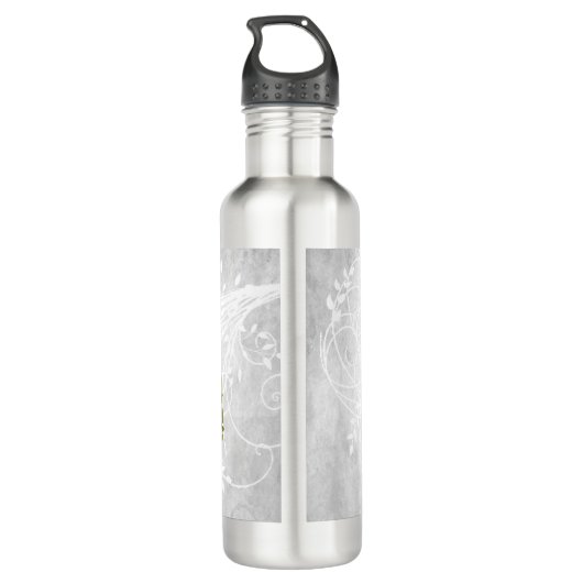 Gold Peacock Bouteille d'eau personnalisée (Dos)