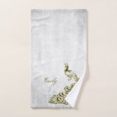 Gold Peacock - Persoonlijke badhanddoeken Bad Handdoek (Handdoek)