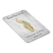 Gold Peacock sparen de Datum Magnet Magneet (Rechterzijde)