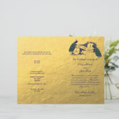 Gold Peacock Wedding Programme (Debout devant)