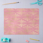 Gold Peacocks en Filigree op de roze ontkoppeling Tissuepapier (Craft)