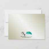 Gold Pearl 30e Jubileum-reactiekaart RSVP Kaartje (Achterkant)