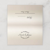 Gold Pearl Shimmer Elegante Trouwtafel Zitplaatsen (Buitenkant ongevouwen)