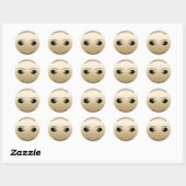 Gold Pearl Shimmer Makeup Eyelashes Ronde Sticker (Vel)