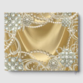 Gold Pearl Womans Anniversaire de fête Livre d'inv (Verso)