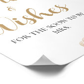 Gold Pearls en Prosecco Advies en Wensen Sign Poster (Hoek)