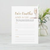 Gold Pearls en Prosecco Twee waarheden en een leug Kaart (Staand voorkant)