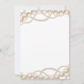 Gold Pearls et Prosecco Invitation à la douche nup (Dos)