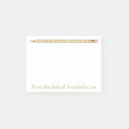Gold Pencil Drie Post-it® Notes