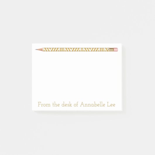 Gold Pencil Drie Post-it® Notes (Voorkant)