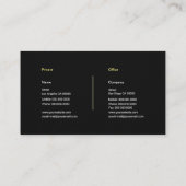 Gold Penny Farthing Visitekaartje (Achterkant)