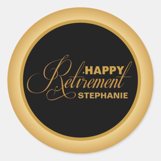 Gold Pensioen Partij Stickers (Voorkant)