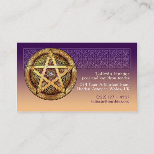 Gold Pentacle Visitekaartjes (Voorkant)