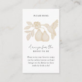 Gold Perfect Pear Vrijgezellenfeest Recept Kaart I (Voorkant)