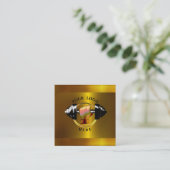 Gold Personal Trainer Carte de visite des médias s (Debout devant)