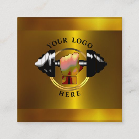 Gold Personal Trainer Social Media Visitekaartje (Voorkant)