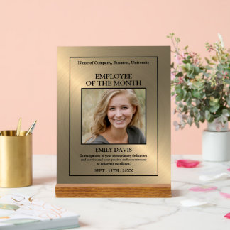 Gold/Personalised Photo - Employee Award