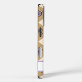 Gold Personalized Girly Checkered Case-Mate iPhone Case (Achterkant / Rechts)