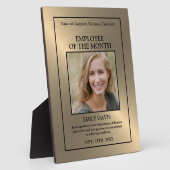 Gold/Personalized Photo - Employee Award Plaque (Côté)