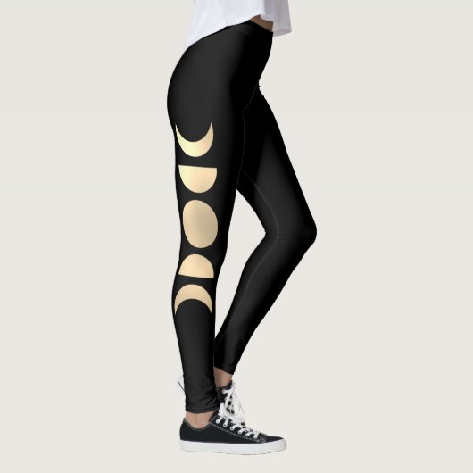 Gold Phases of the Moon Leggings (Rechts)