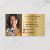 Gold photo business QR code loyalty card (Achterkant)